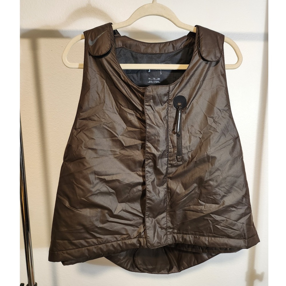 Nike Cactus Jack Reversible Vest Mens XXL Brown Black Lightweight Puffer